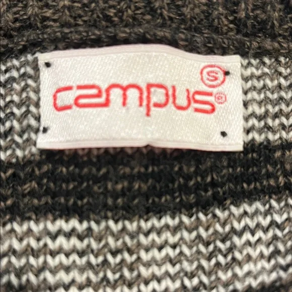Vintage Campus Plaid Knit Vest Button Front V neck size Small oversized - Picture 9 of 10